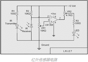 紅外傳感器電路可用于發射和檢測紅外光？(圖2)