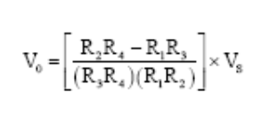 壓阻式壓力傳感器技術(shù)電阻設(shè)計變化的輸出電壓等式(圖3) 壓阻式壓力傳感器技術(shù)電阻設(shè)計變化的輸出電壓等式(圖3)