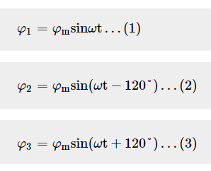 三相感應電機旋轉磁場的數學分析及分量公式(圖2)